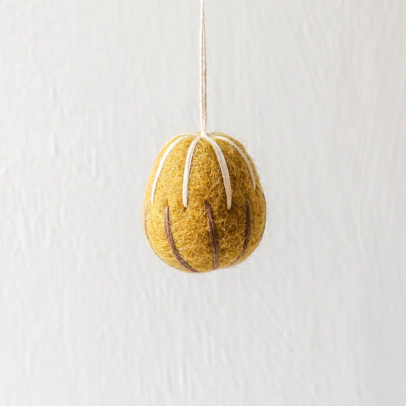 Simple Embroidered Felt Egg Decoration