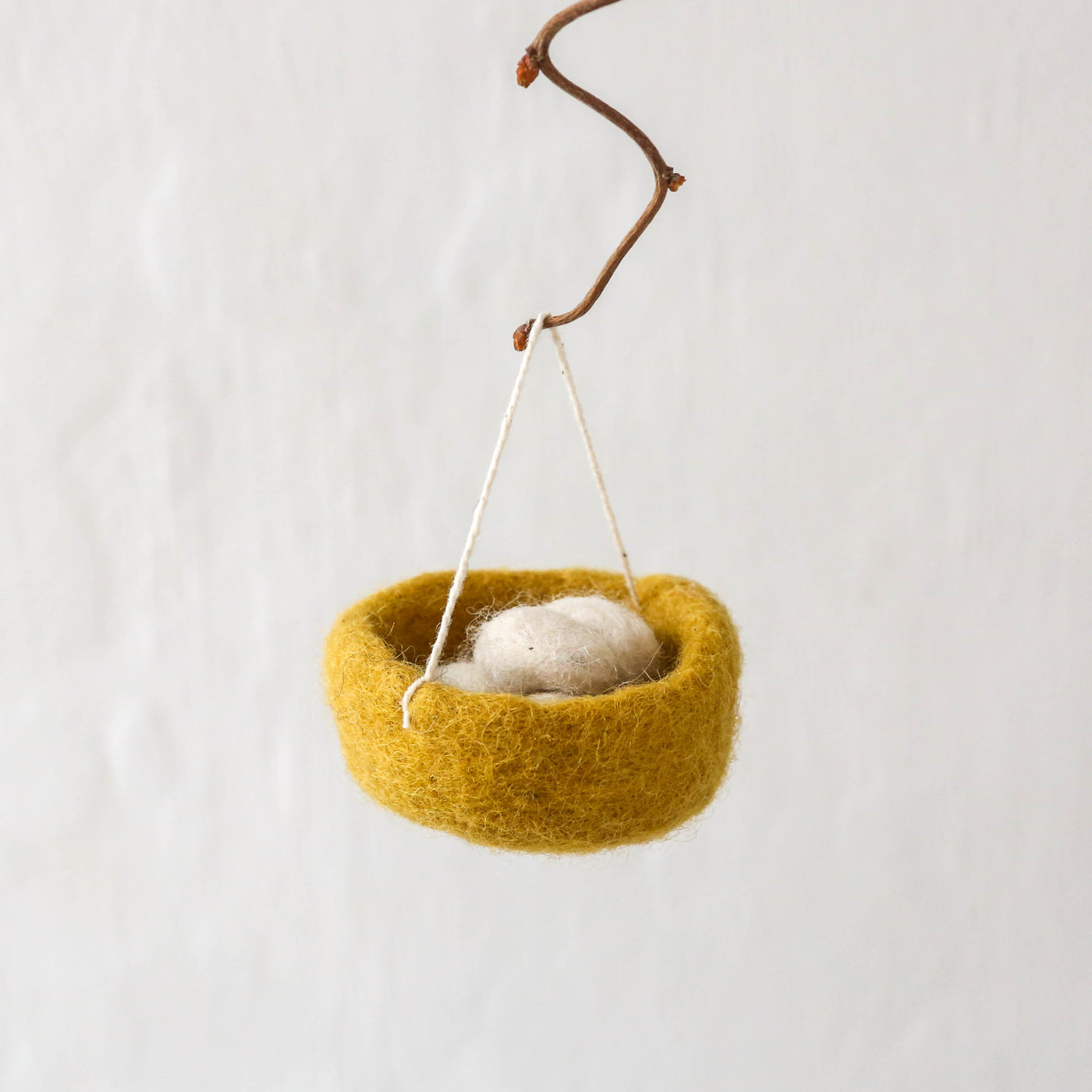 Felt Nest with Eggs Hanging Decoration