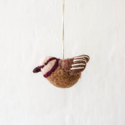 Felt Song Bird Hanging Decoration