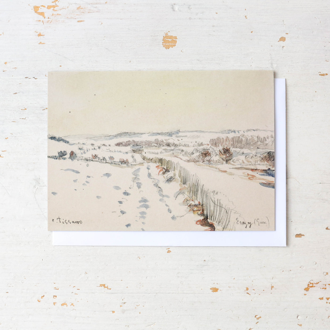 Camille Pissaro 'Eragny Under Snow' 10 Christmas Cards