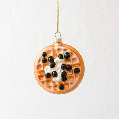 Blueberry Waffle Glass Tree Decoration