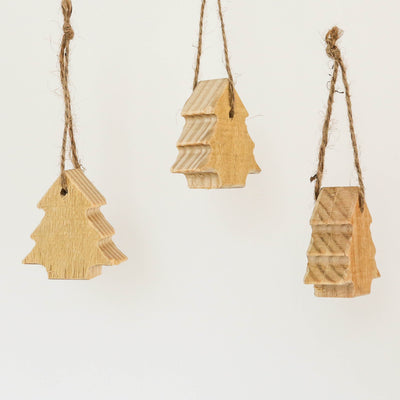 Rustic Wooden Tree Hanging Decoration with Jute String