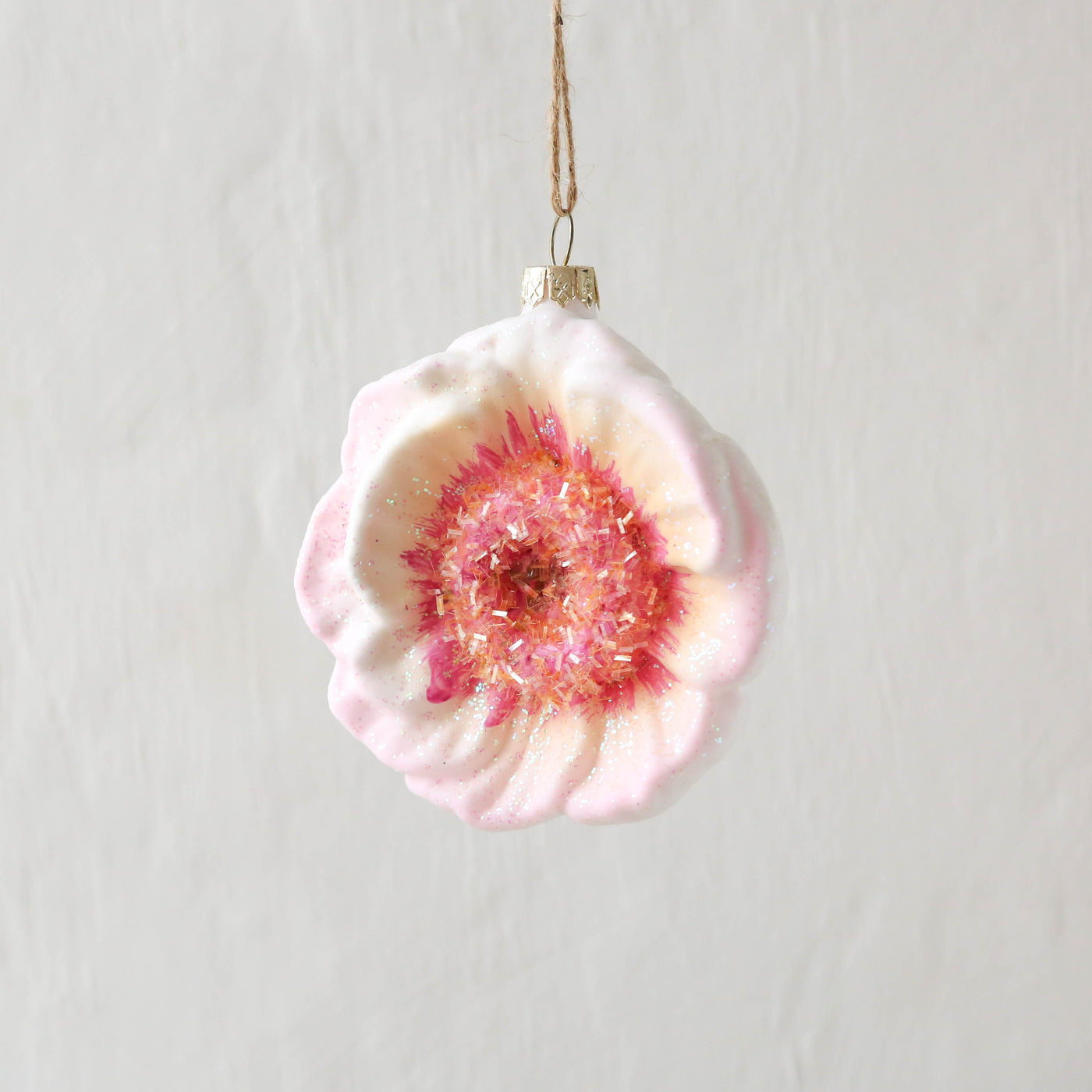 Peony Flowerhead Glass Tree Decoration