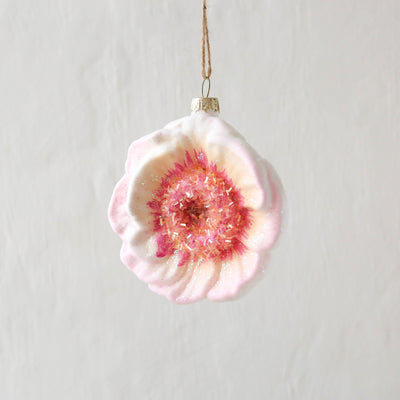 Peony Flowerhead Glass Tree Decoration