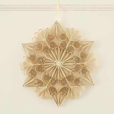 Large Quilled Star Hanging Christmas Ornament