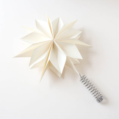 'Capella' Paper Star Tree Topper - 25cm White