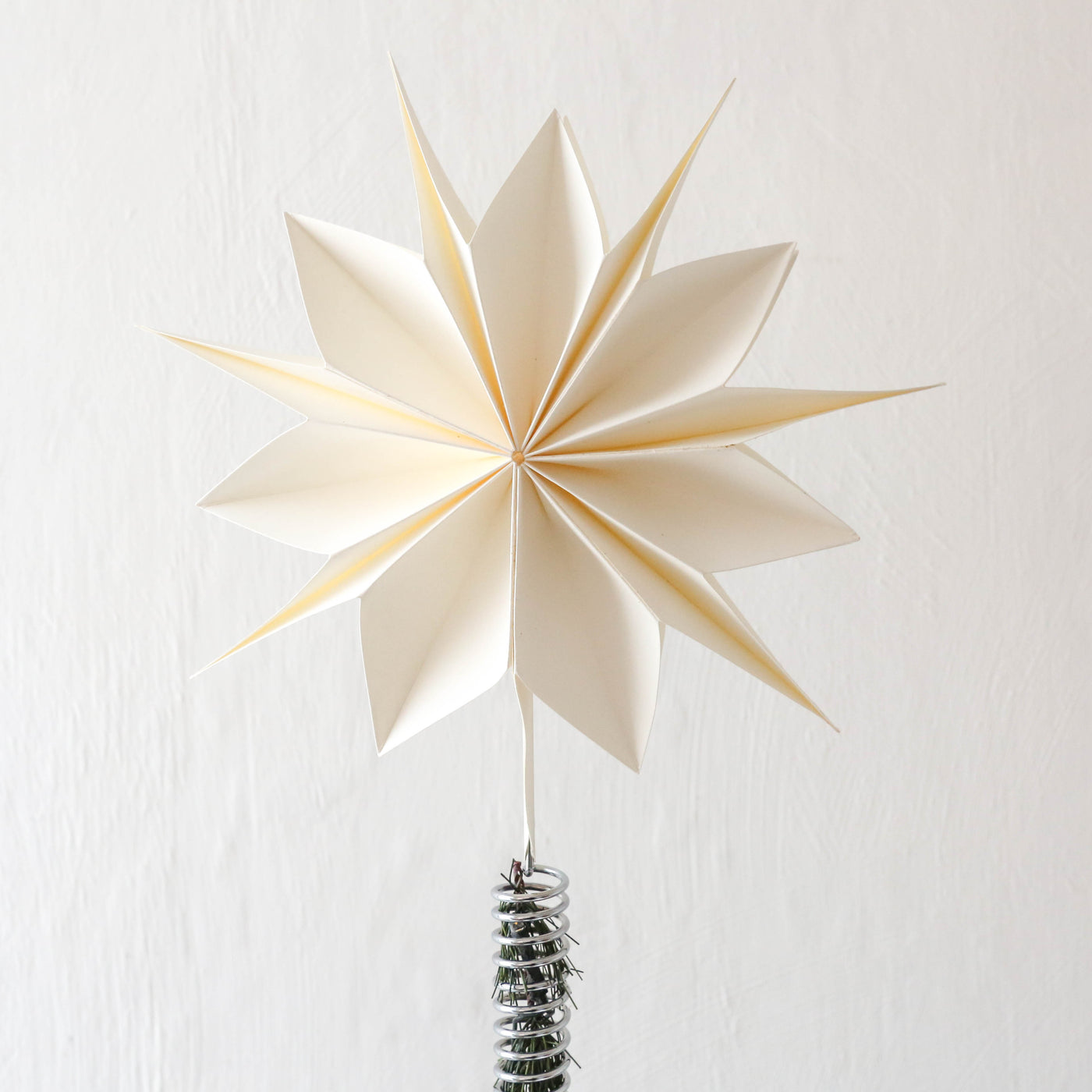 'Capella' Paper Star Tree Topper - 25cm White