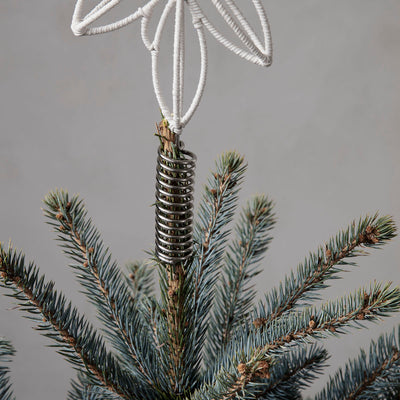 SALE Cotton Wrapped Star Christmas Tree Topper